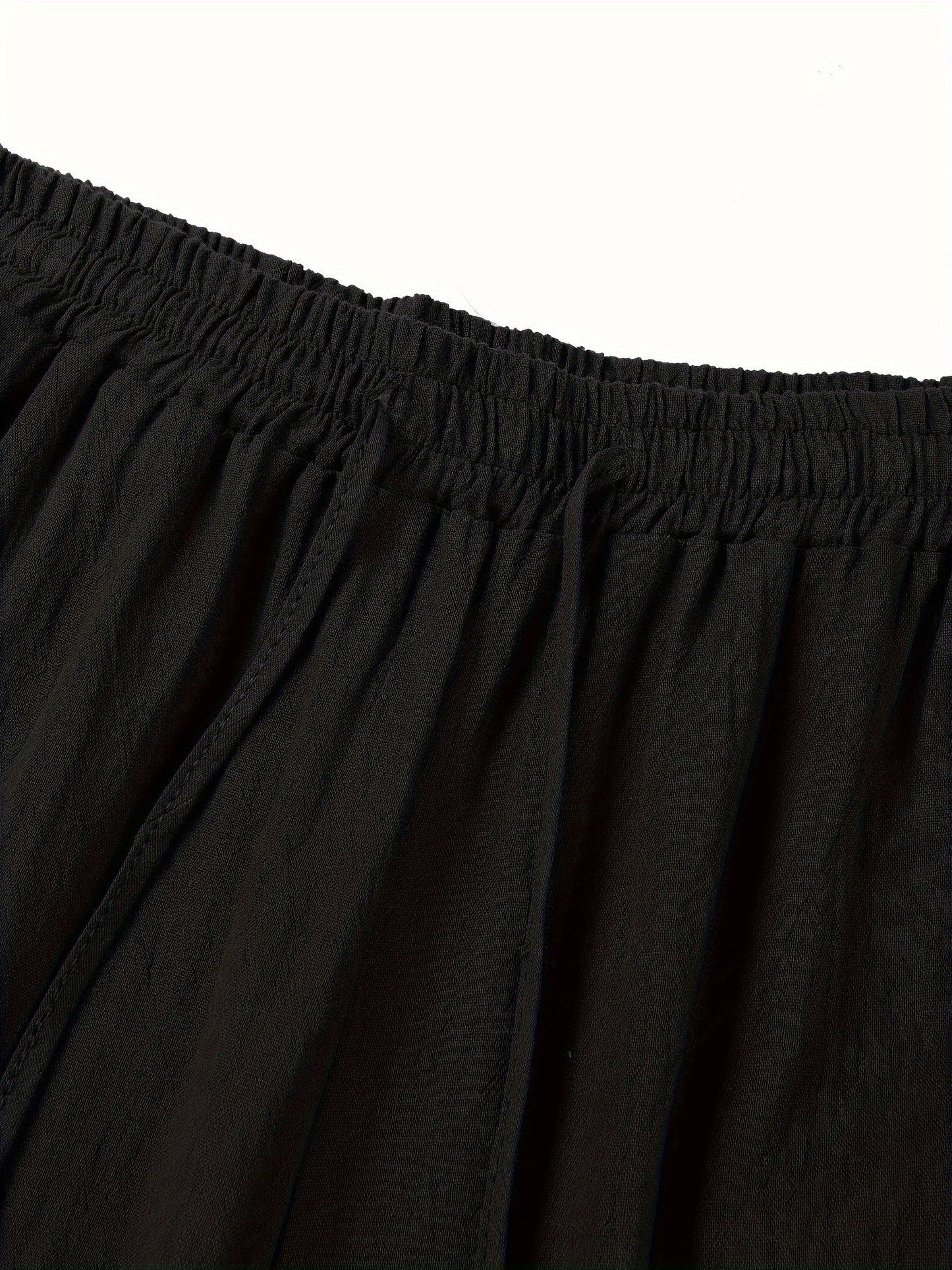 Men’s Elastic-Waist Linen Summer Pants