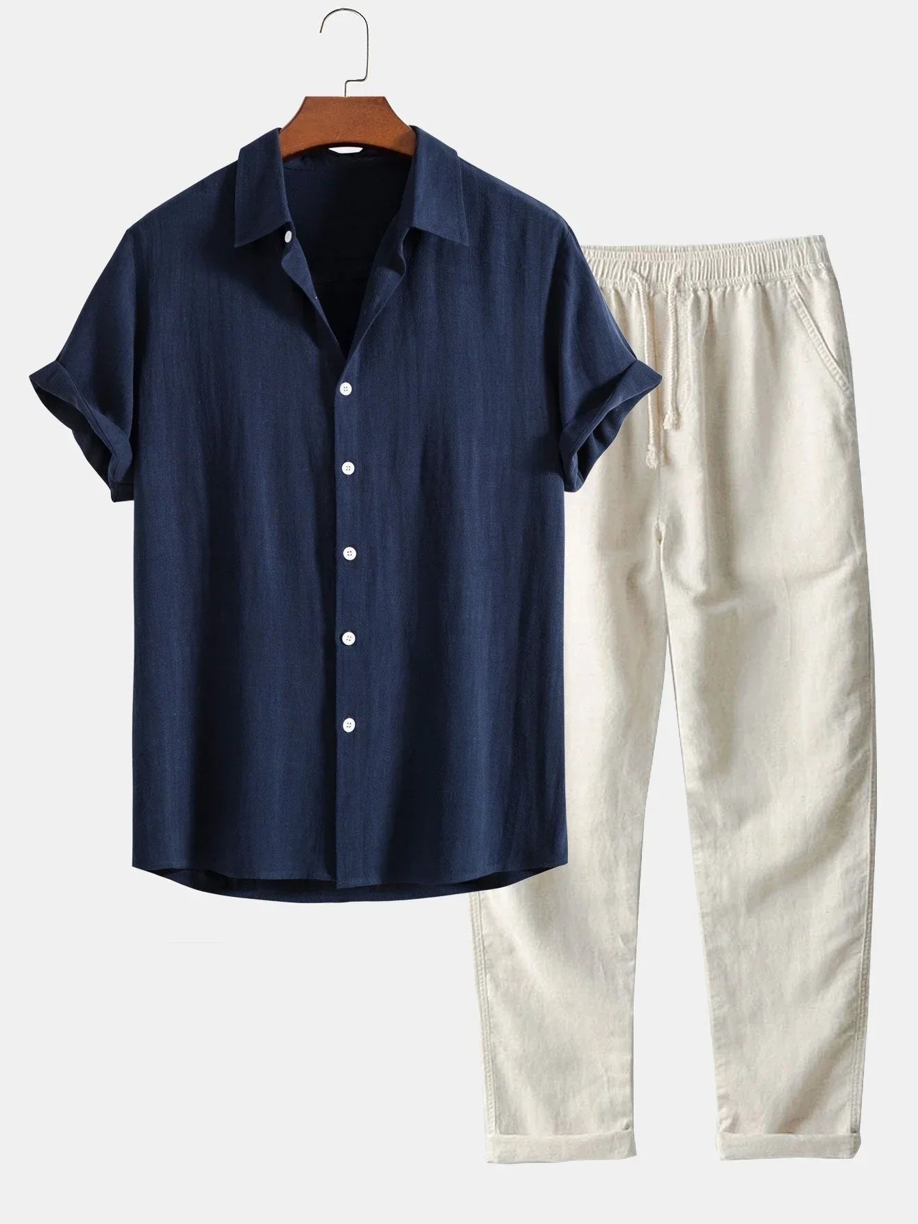 Men’s Two-Piece Linen Summer Set