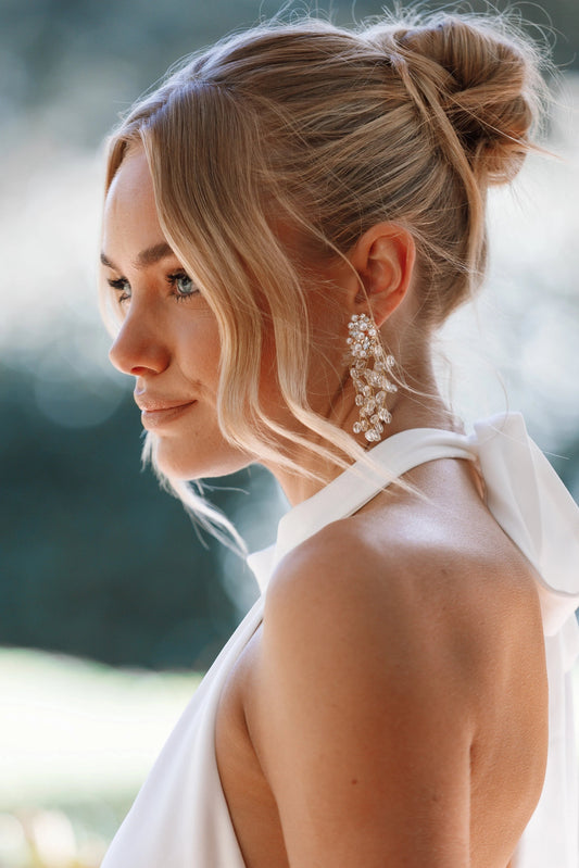 Annalise Twisted Pearl-Detail Statement Earrings