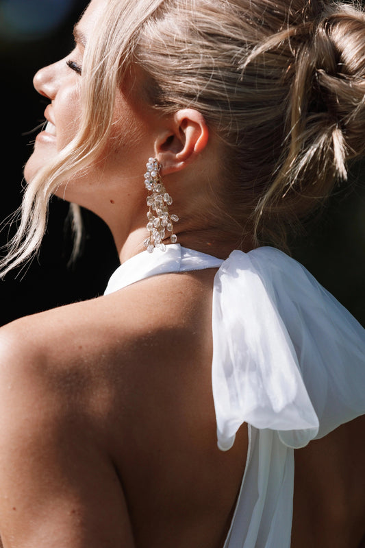 Annalise Twisted Pearl-Detail Statement Earrings