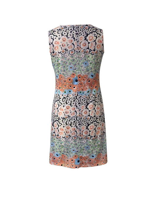 Floral V-Neck Sleeveless Midi Dress
