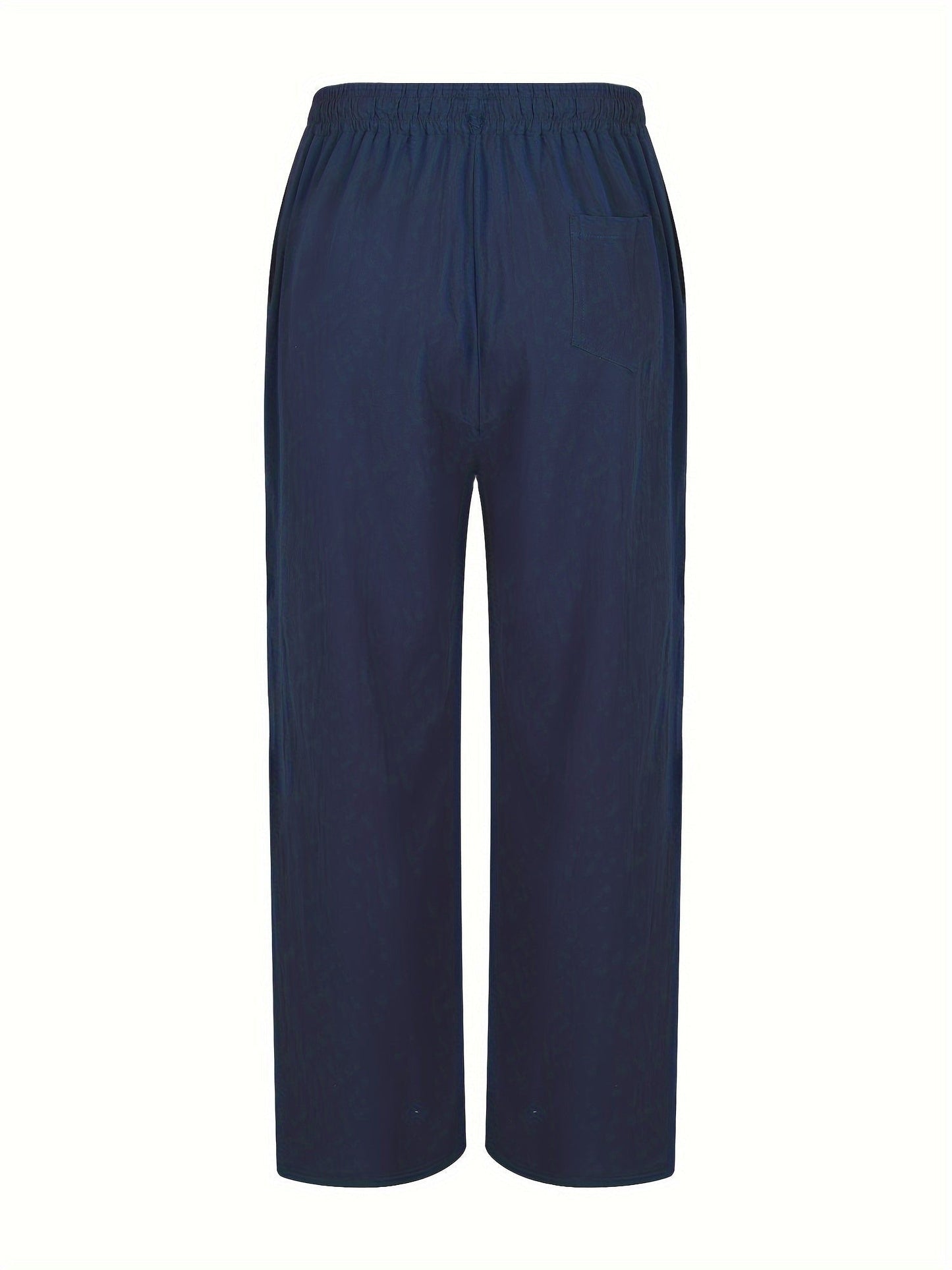 Men’s Elastic-Waist Linen Summer Pants