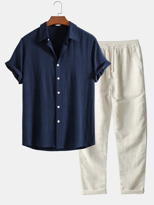 Men’s Two-Piece Linen Summer Set