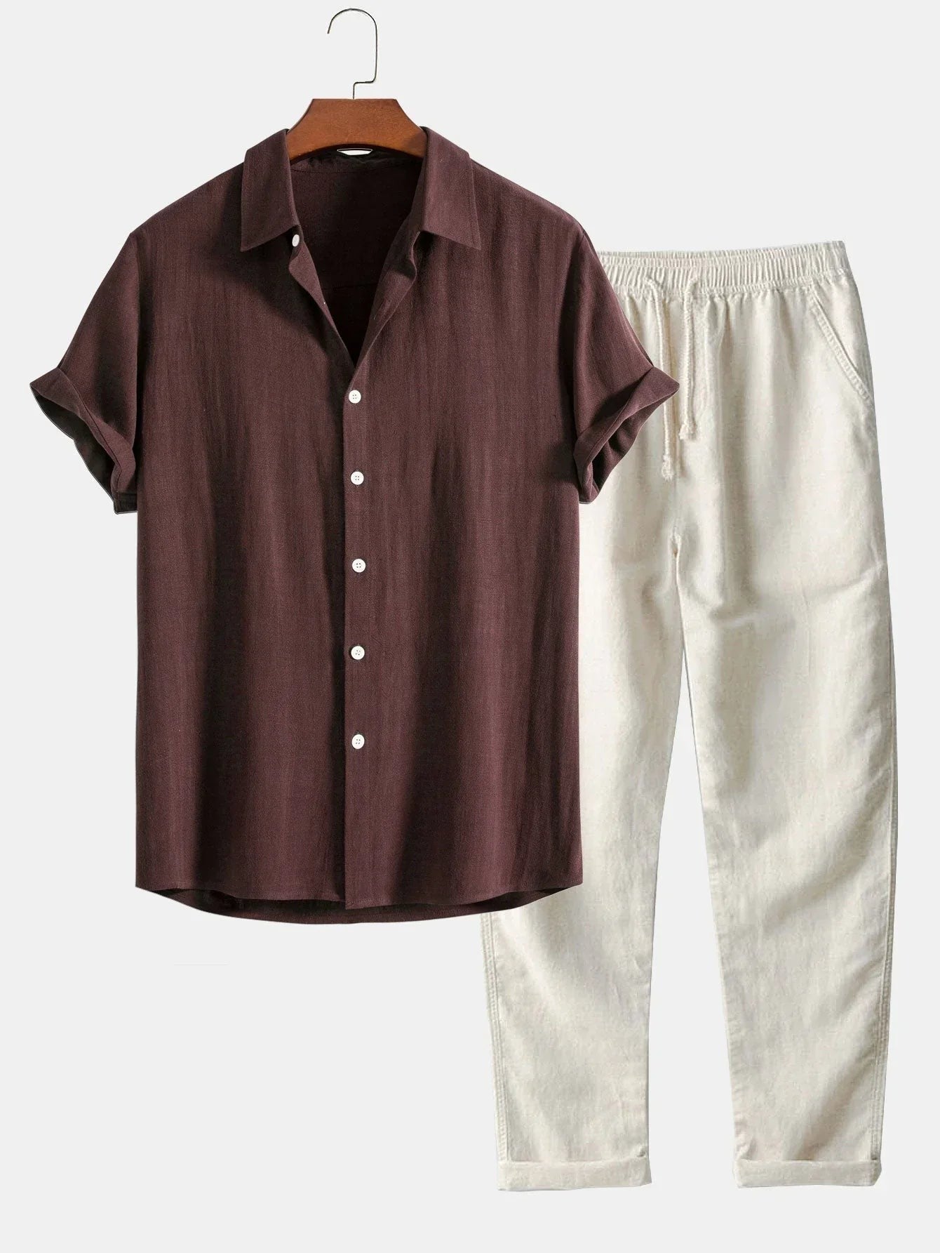 Men’s Two-Piece Linen Summer Set