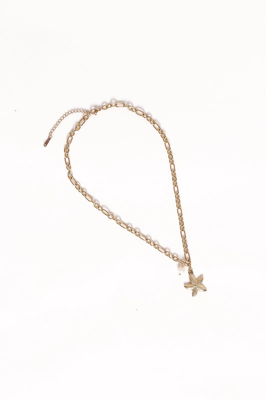 Starfish Pearl Link Necklace