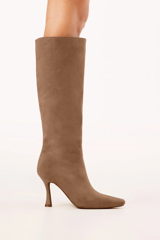 Stiletto-Heel Suede Boots