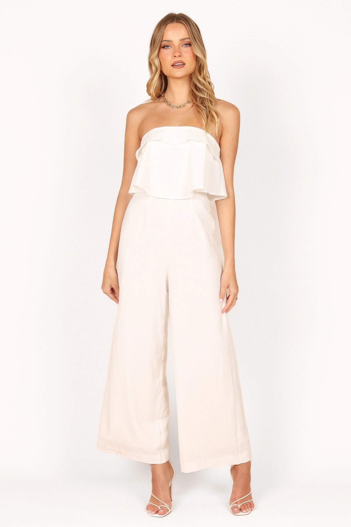 Strapless Overlay Jumpsuit