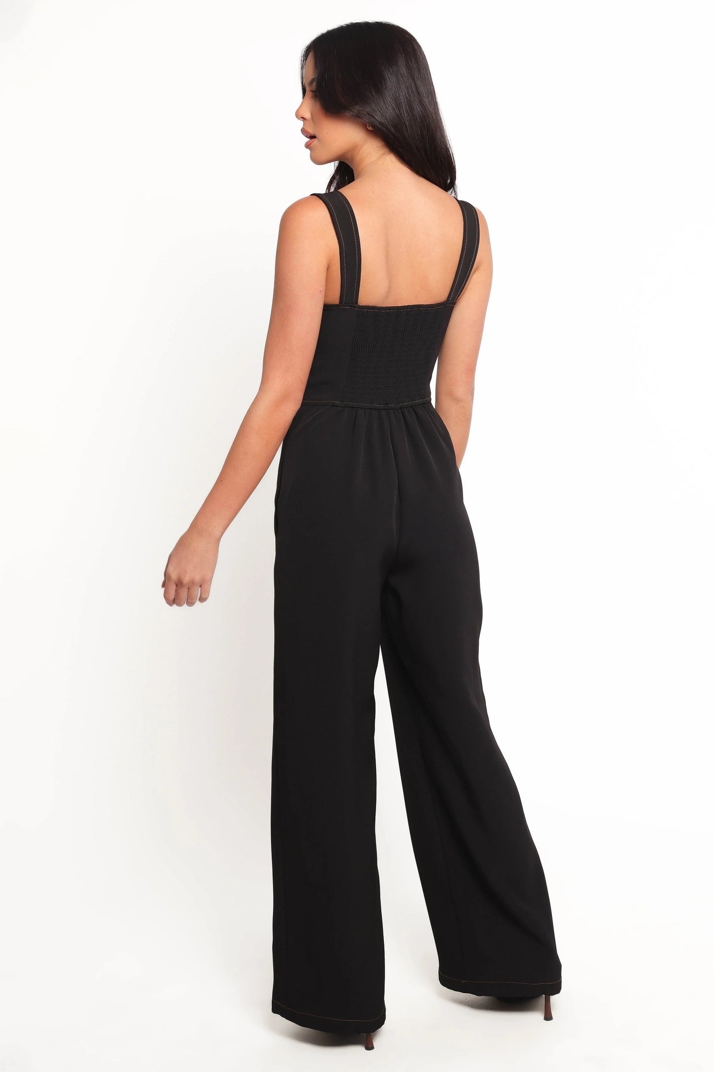 Sweetheart-Neck Wide-Strap Jumpsuit