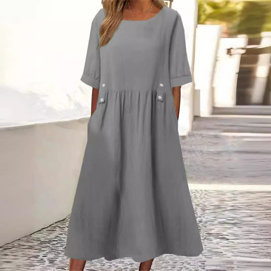 Women’s Cotton-Linen Summer Dress