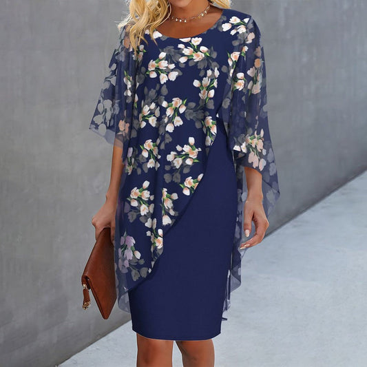 Women’s Sheer Floral Midi Dress