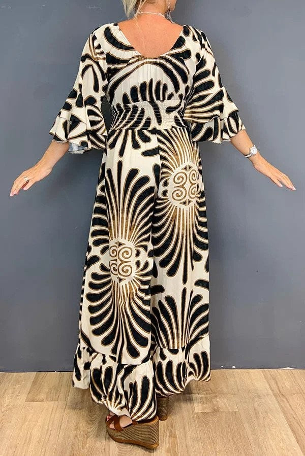 Women’s Vintage-Pattern Jumpsuit